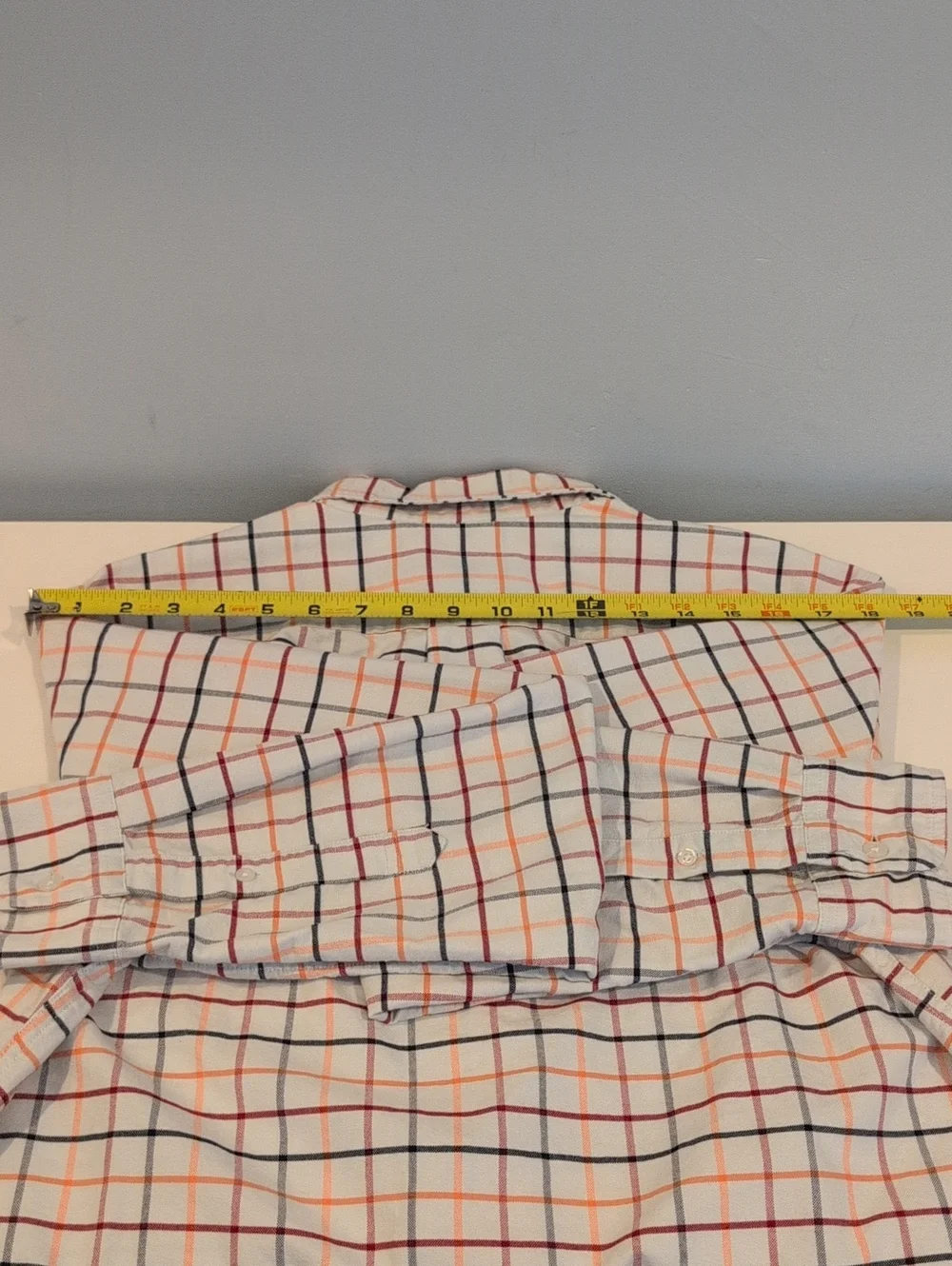 J. Crew Mens L Slim Flex Oxford Long Sleeve Button Down Plaid Shirt Style #AD163
